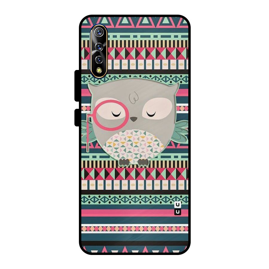 Owl Cute Pattern Metal Back Case for Vivo S1