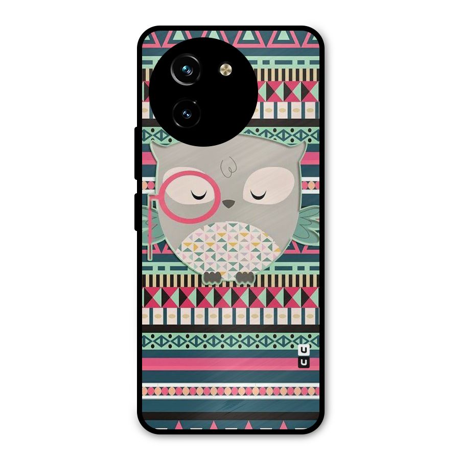 Owl Cute Pattern Metal Back Case for Vivo T3x