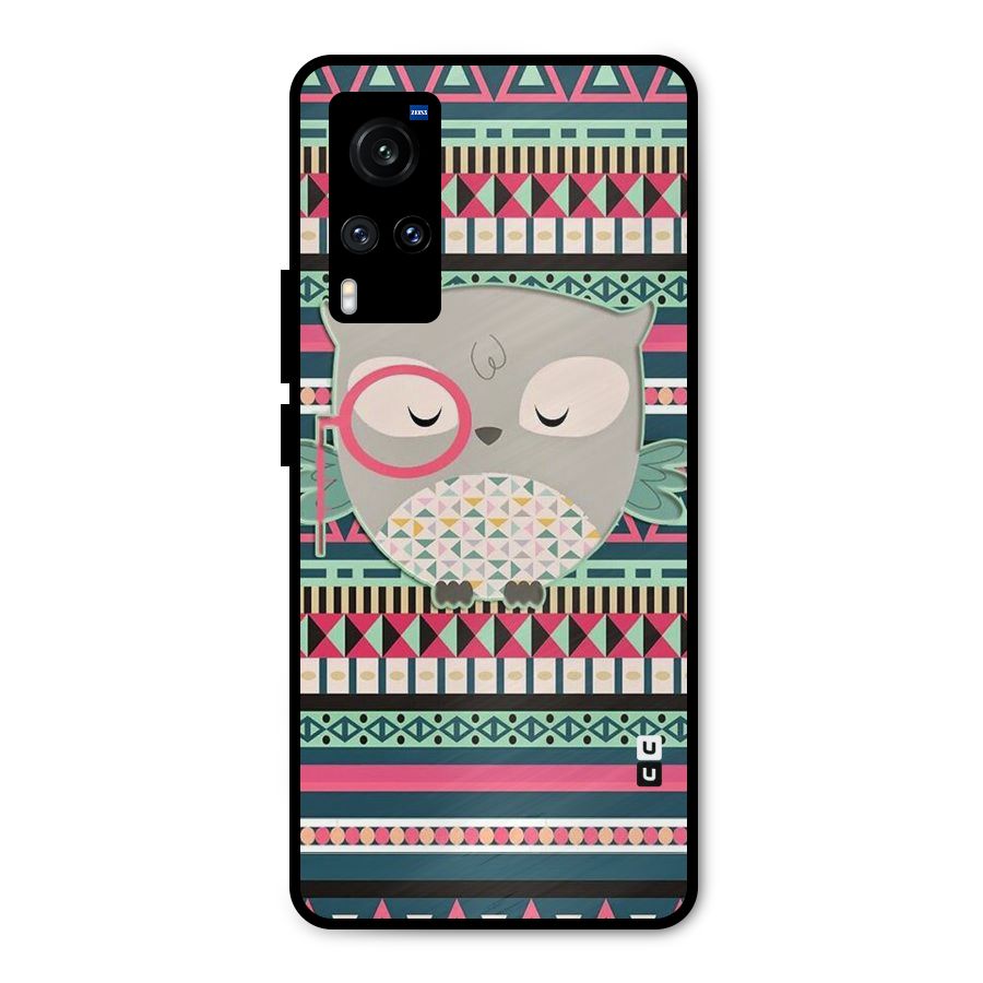 Owl Cute Pattern Metal Back Case for Vivo X60