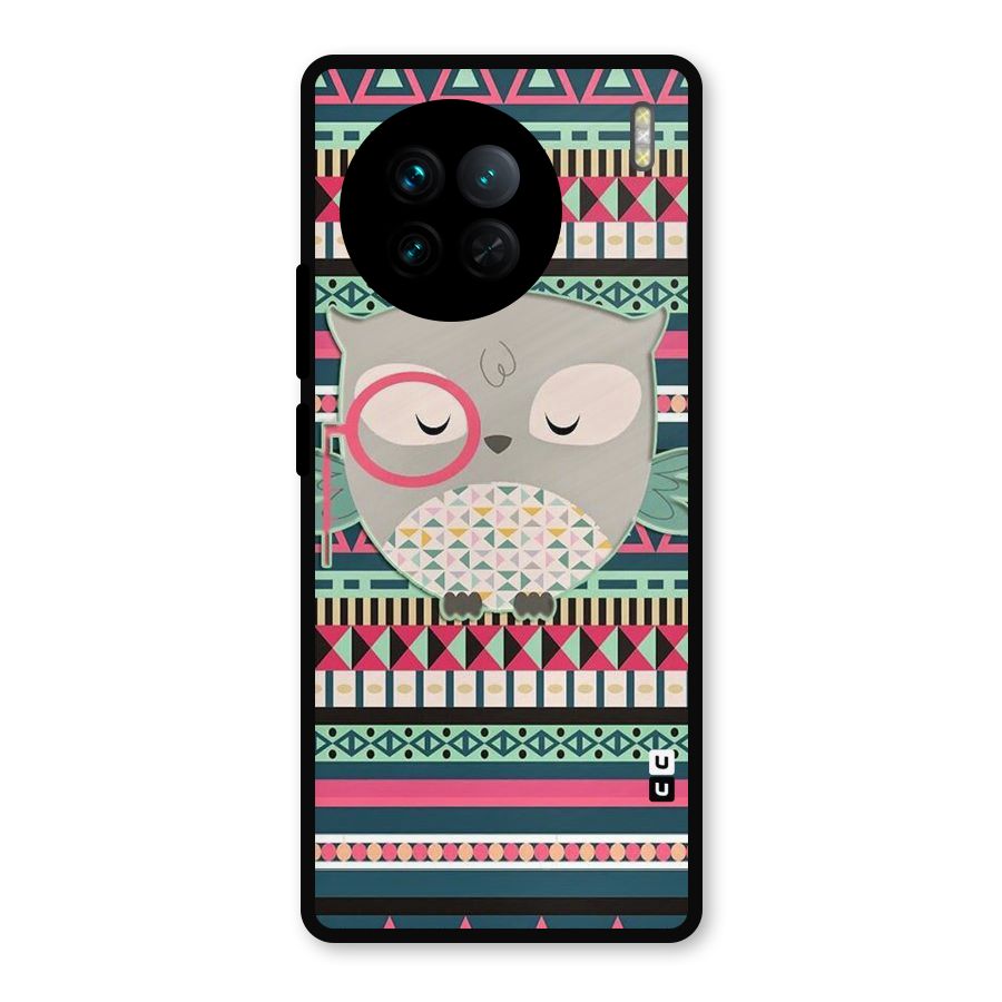 Owl Cute Pattern Metal Back Case for Vivo X90