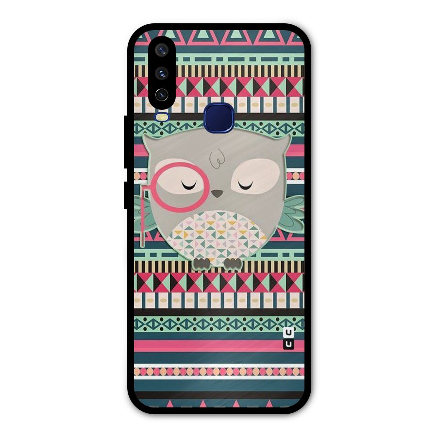 Owl Cute Pattern Metal Back Case for Vivo Y15
