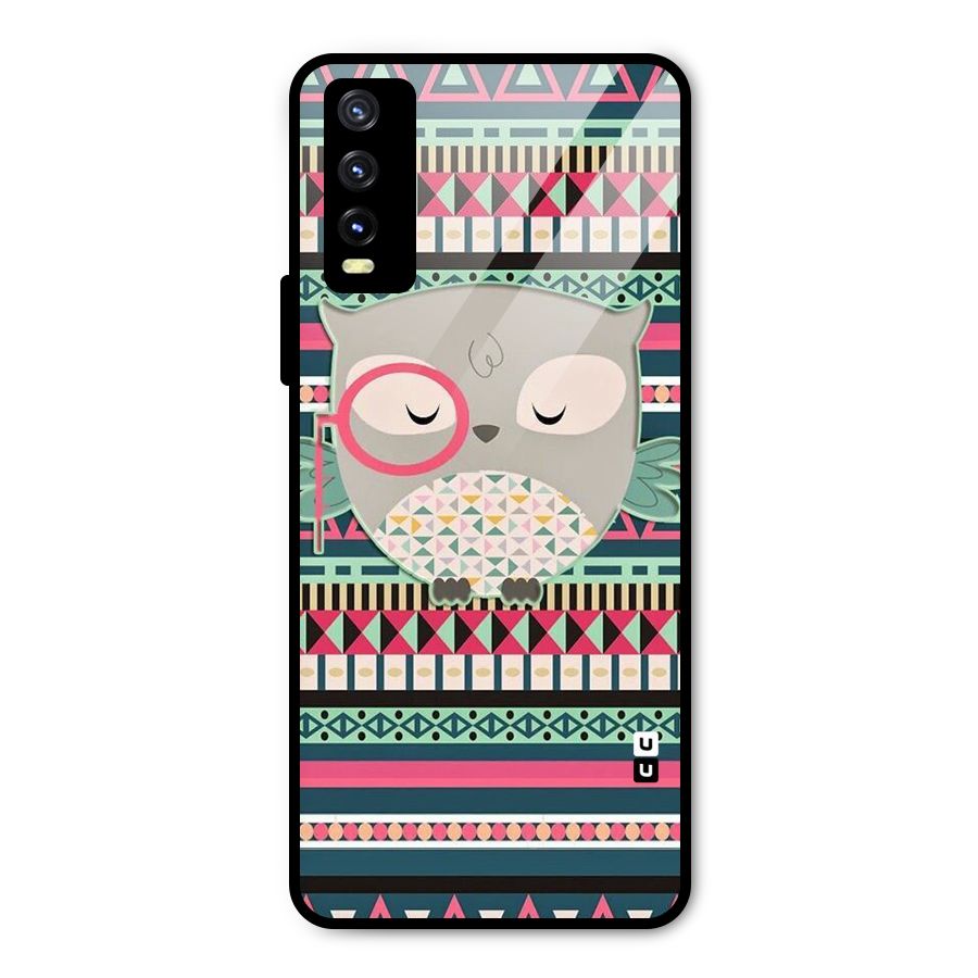 Owl Cute Pattern Metal Back Case for Vivo Y20