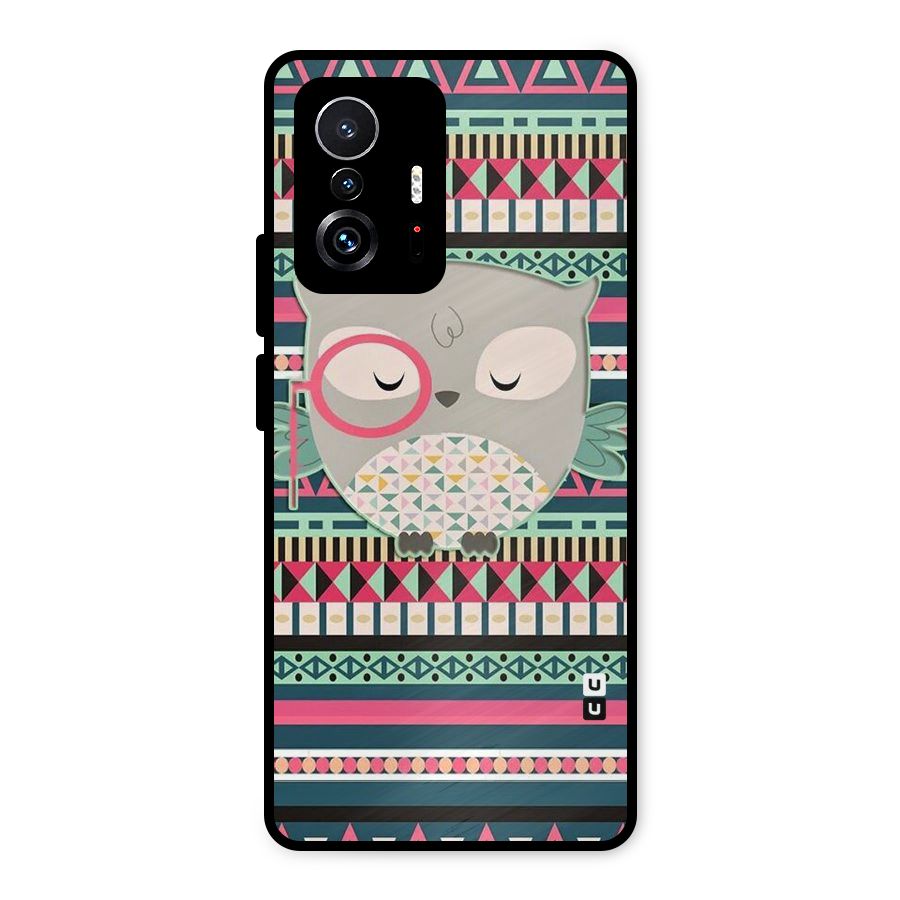 Owl Cute Pattern Metal Back Case for Xiaomi 11T Pro