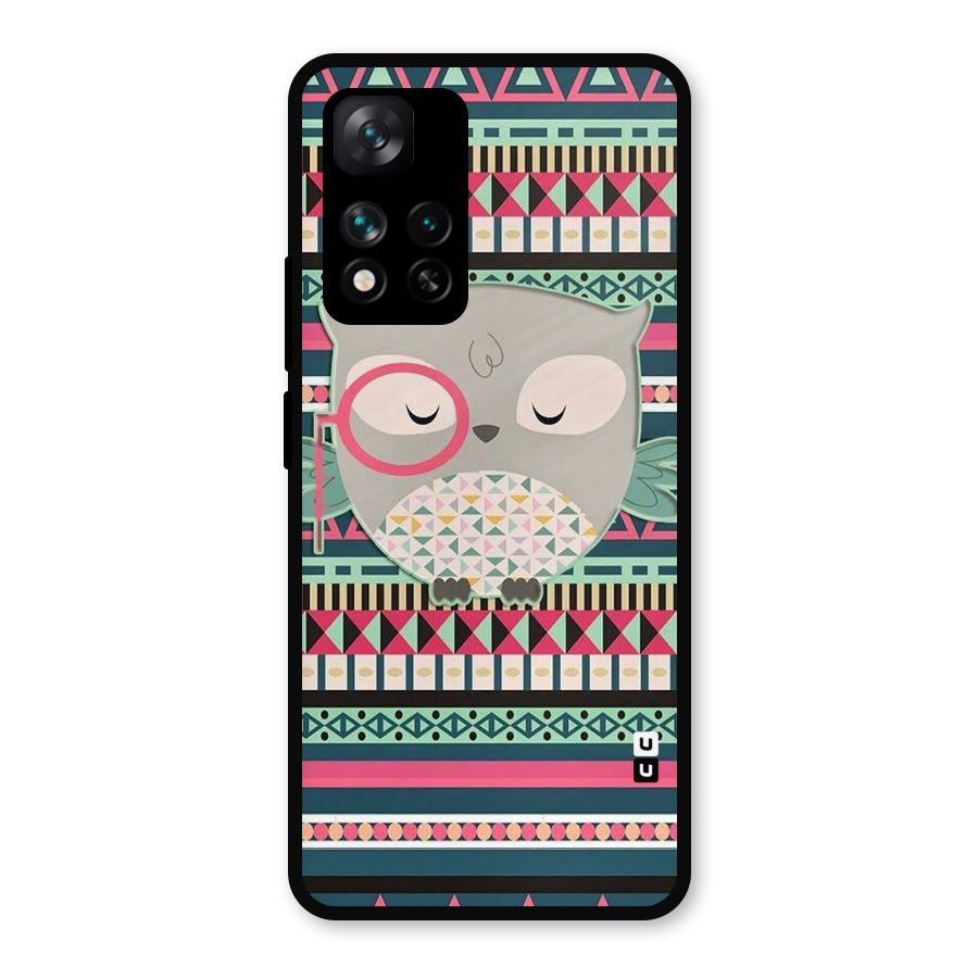 Owl Cute Pattern Metal Back Case for Xiaomi 11i Hypercharge 5G