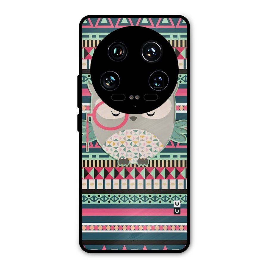 Owl Cute Pattern Metal Back Case for Xiaomi 14 Ultra