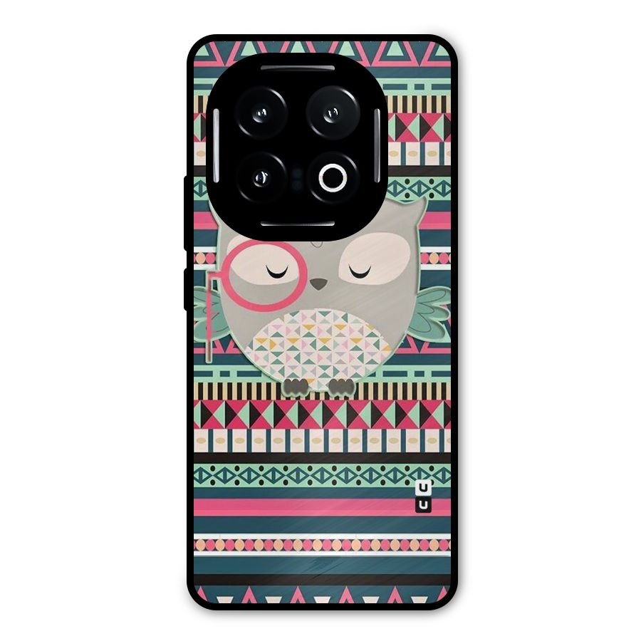 Owl Cute Pattern Metal Back Case for iQOO 13
