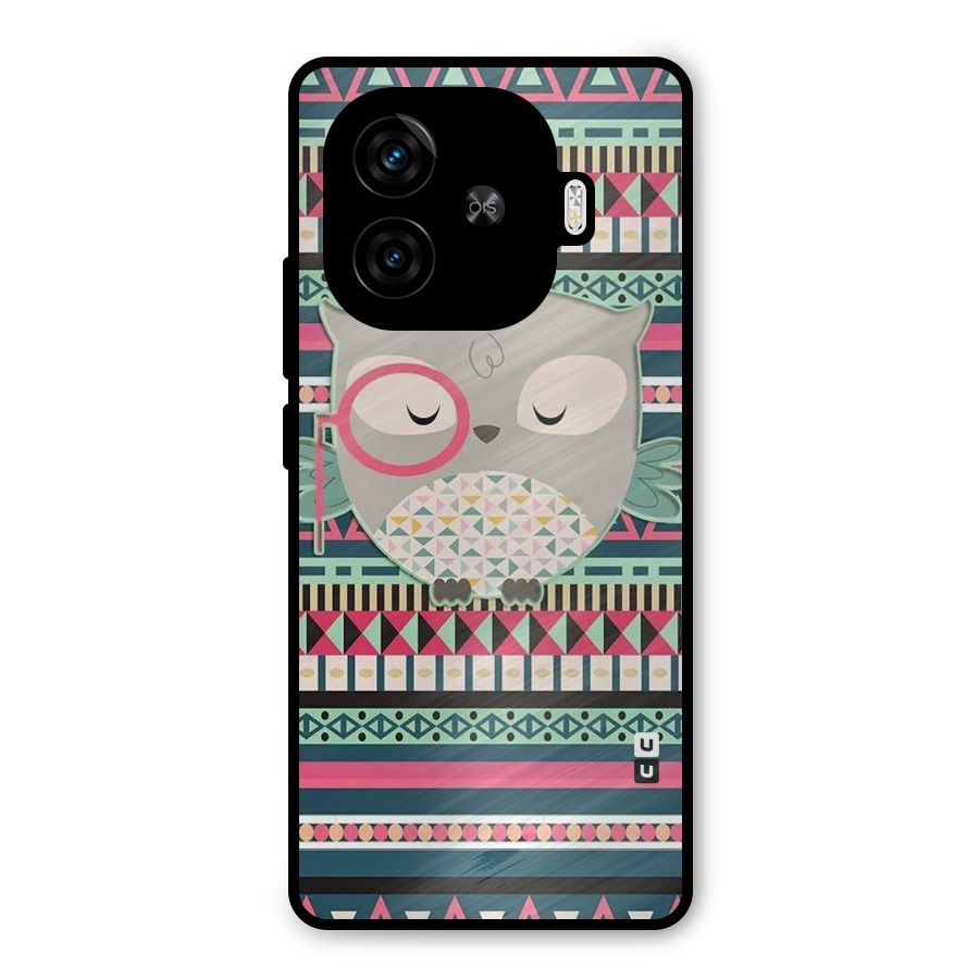 Owl Cute Pattern Metal Back Case for iQOO Neo 10R