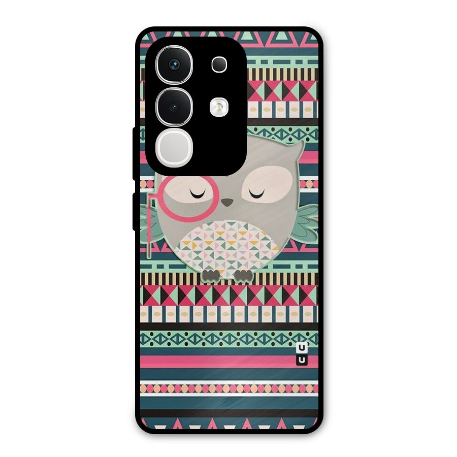 Owl Cute Pattern Metal Back Case for iQOO Z10x