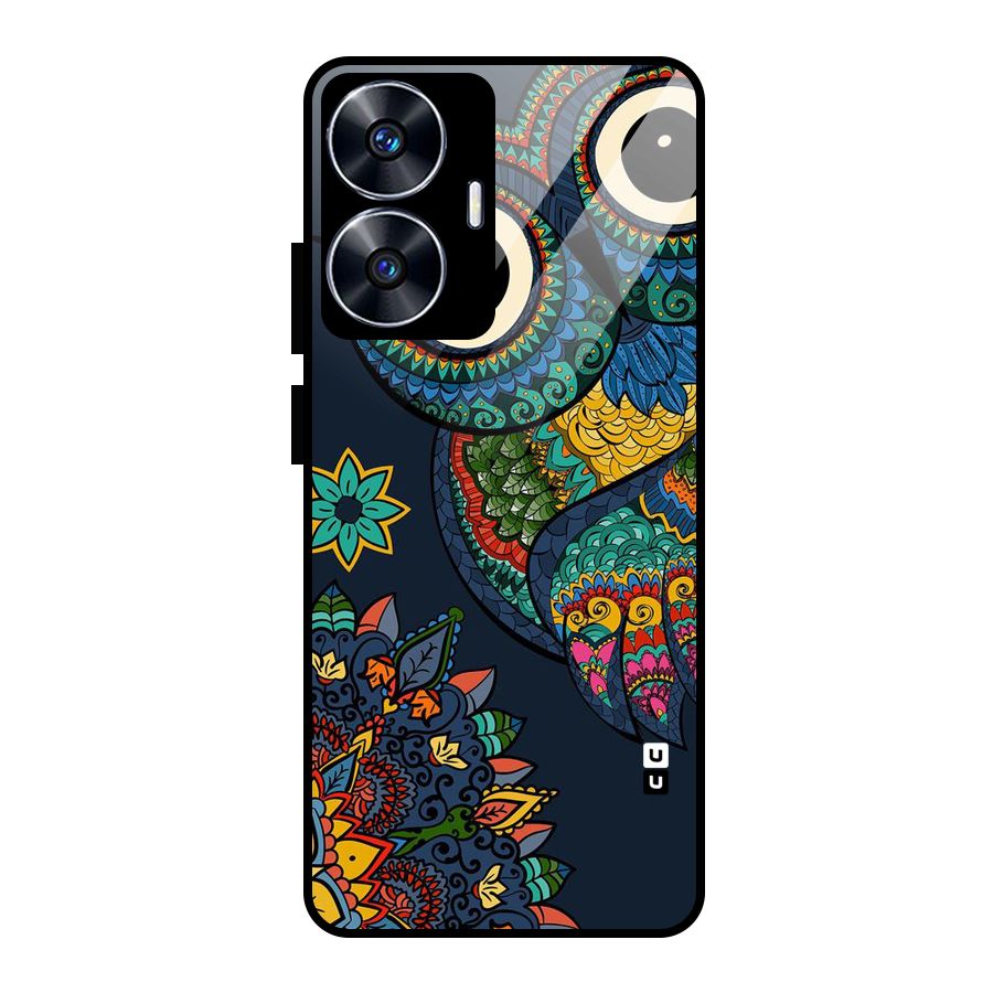 Owl Eyes Glass Back Case for Realme Narzo N55
