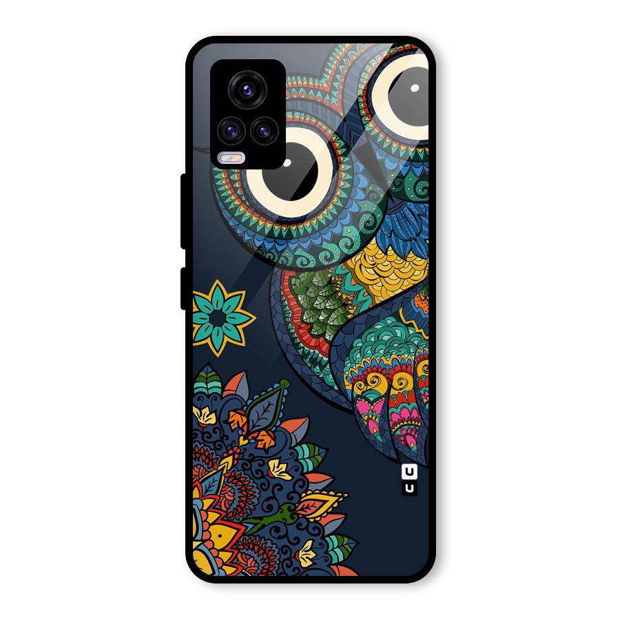 Owl Eyes Glass Back Case for Vivo V20 2021