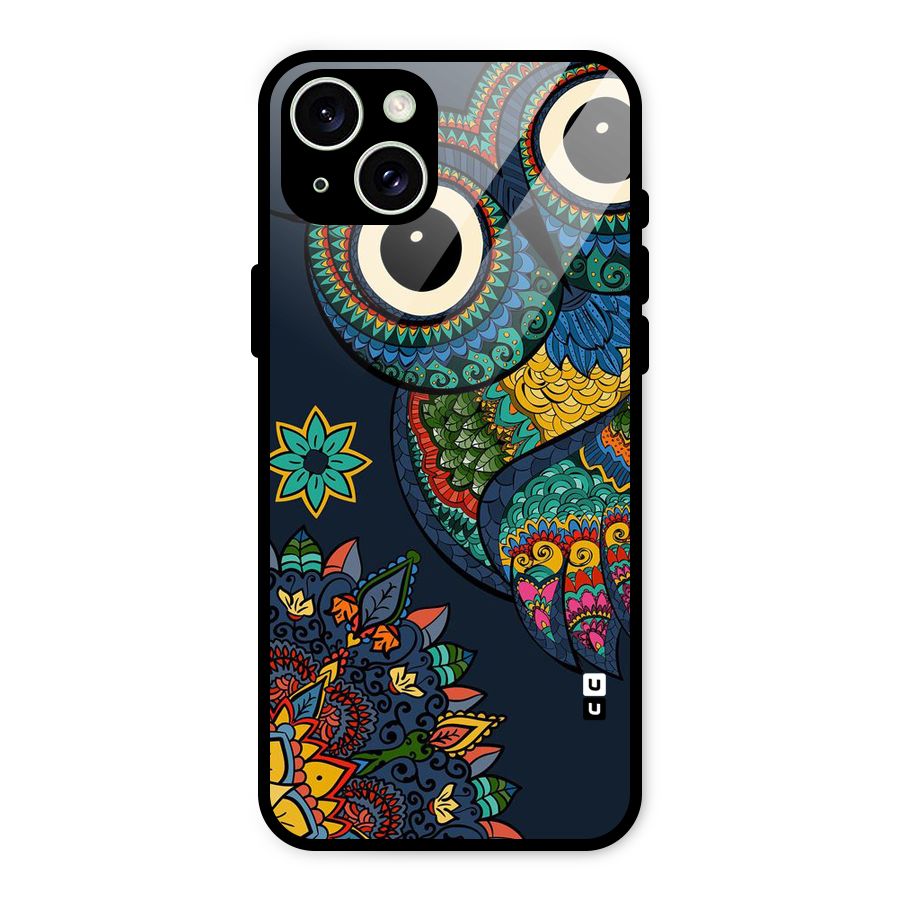 Owl Eyes Glass Back Case for iPhone 15 Plus