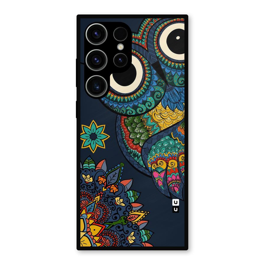 Owl Eyes Metal Back Case for Galaxy S23 Ultra