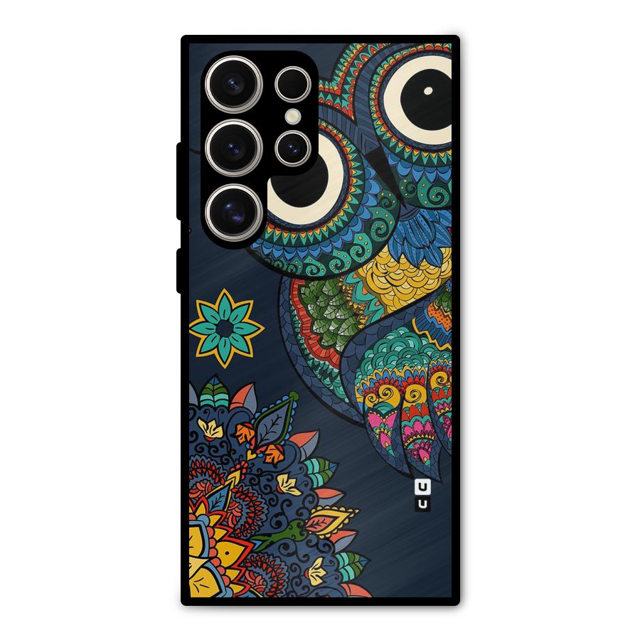 Owl Eyes Metal Back Case for Galaxy S24 Ultra