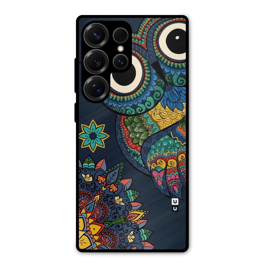 Owl Eyes Metal Back Case for Galaxy S25 Ultra