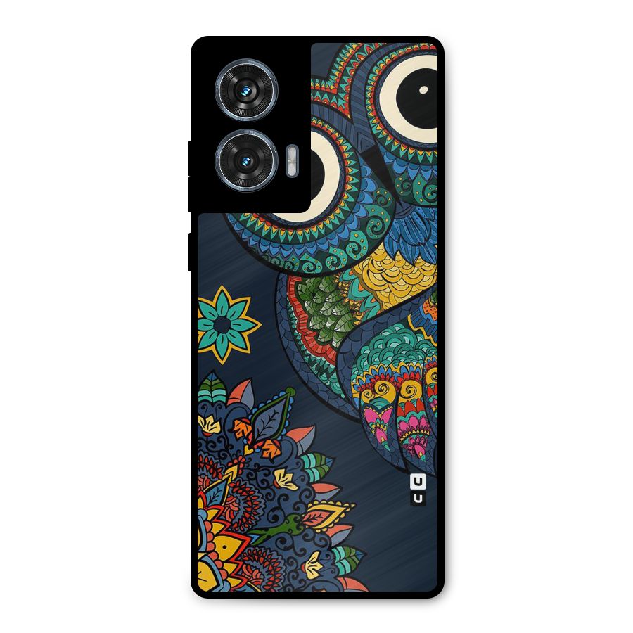 Owl Eyes Metal Back Case for Motorola Edge 50 Fusion