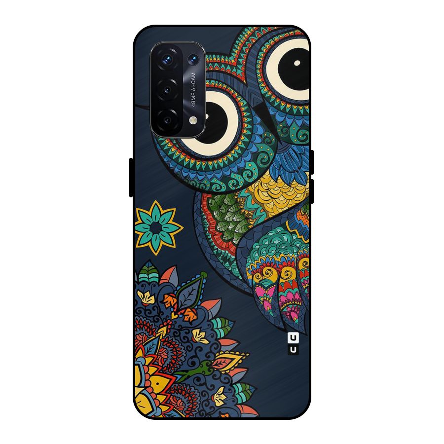 Owl Eyes Metal Back Case for Oppo A74 5G