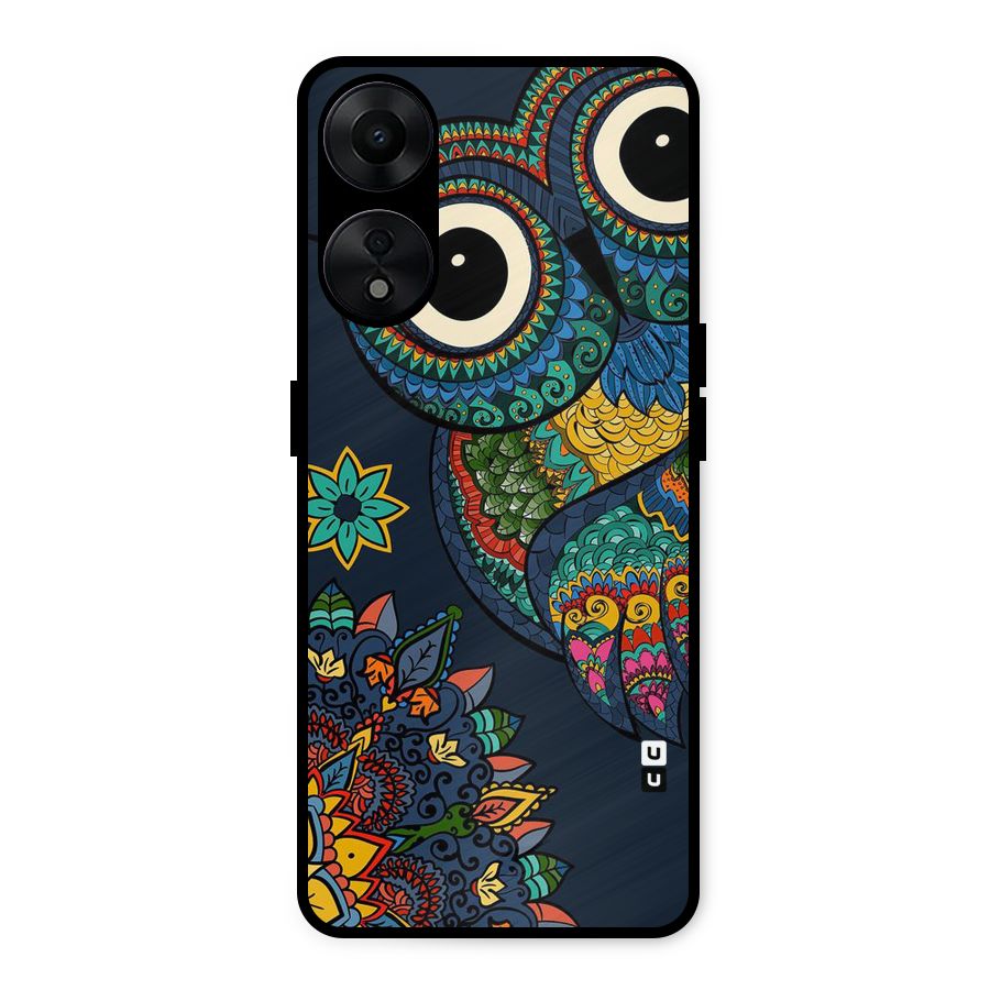Owl Eyes Metal Back Case for Oppo A78 5G