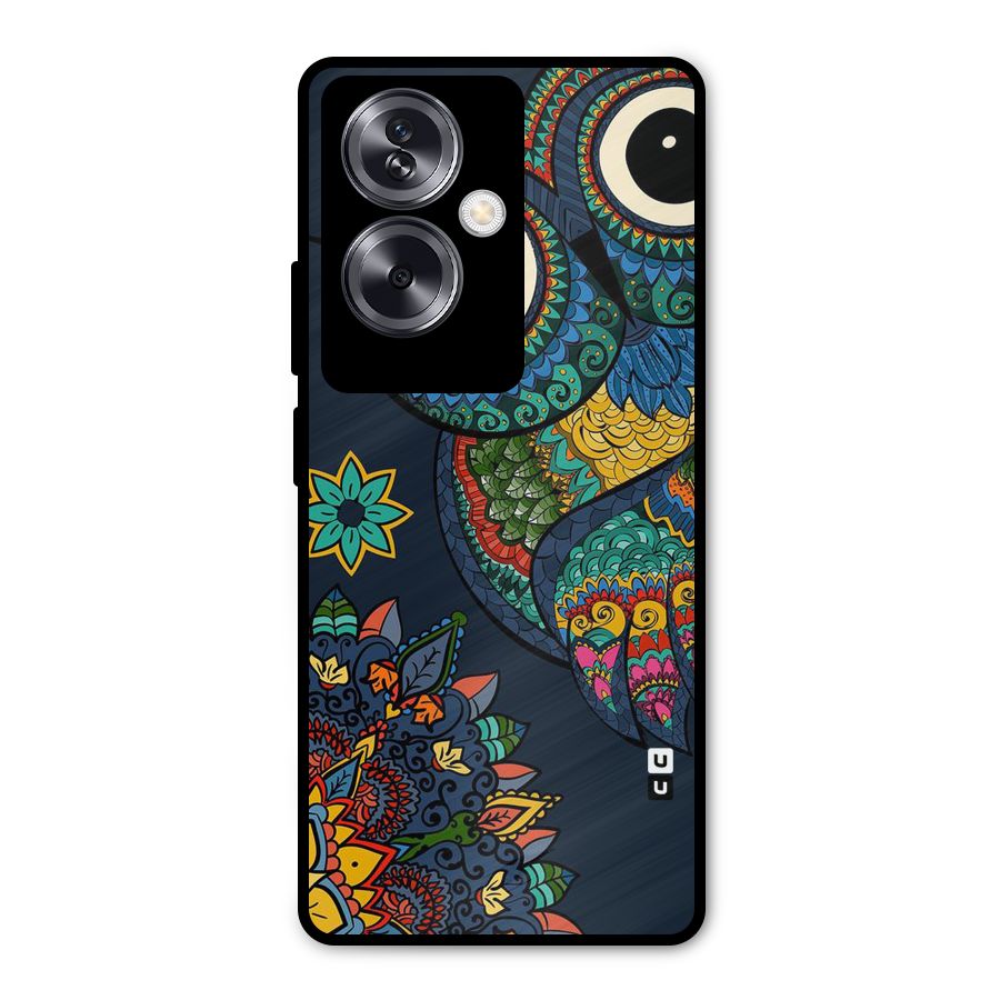 Owl Eyes Metal Back Case for Oppo A79 5G