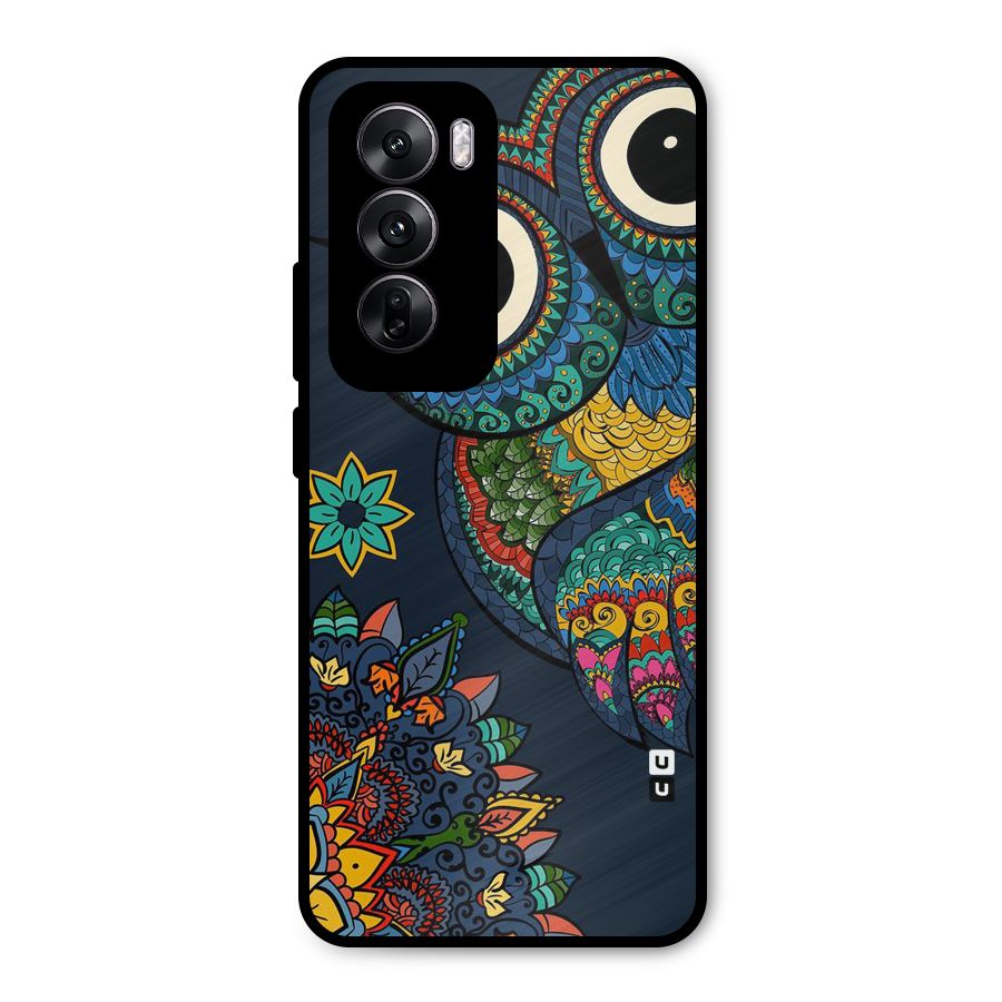 Owl Eyes Metal Back Case for Oppo Reno12