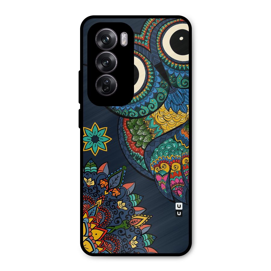 Owl Eyes Metal Back Case for Oppo Reno12 Pro