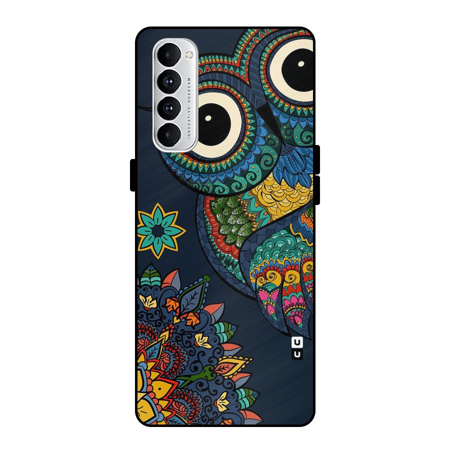 Owl Eyes Metal Back Case for Oppo Reno4 Pro