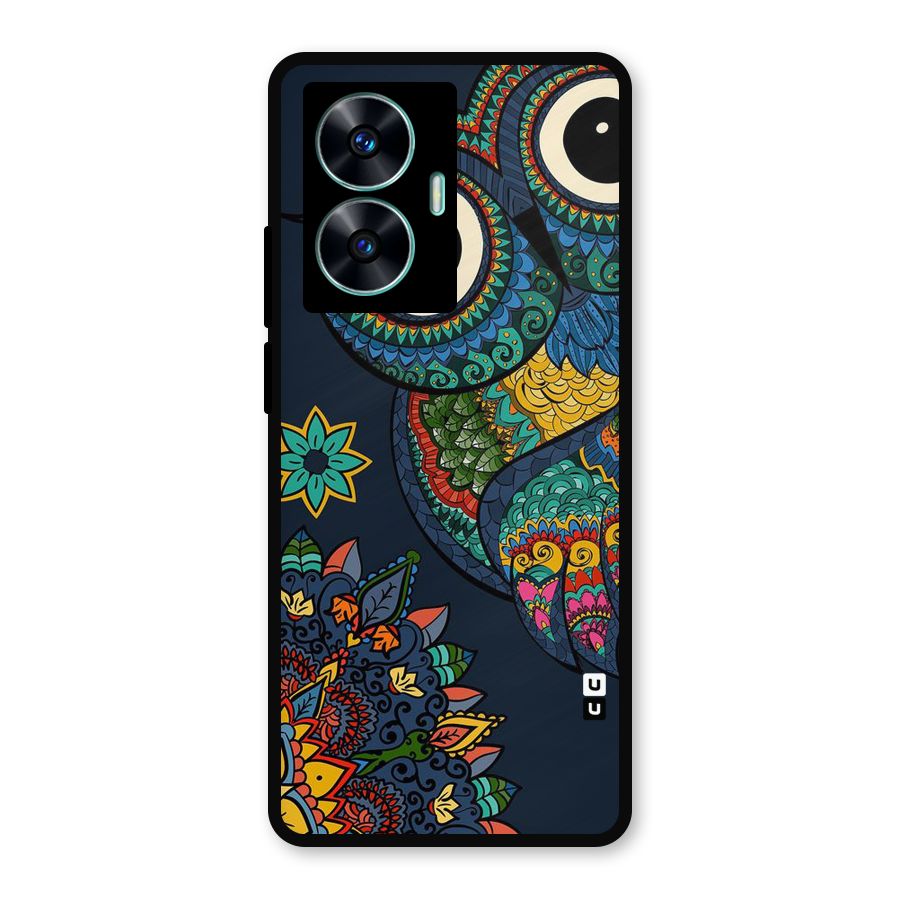 Owl Eyes Metal Back Case for Realme Narzo N55