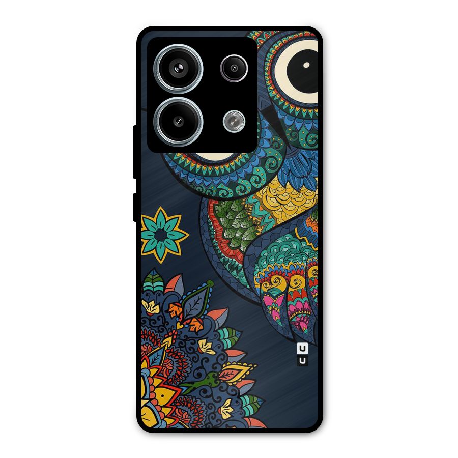 Owl Eyes Metal Back Case for Redmi Note 13 Pro 5G