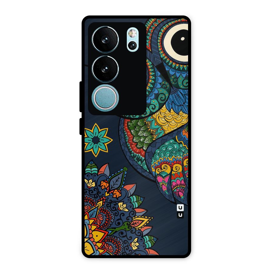 Owl Eyes Metal Back Case for Vivo V29 Pro