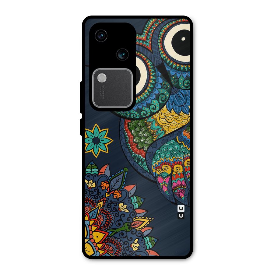 Owl Eyes Metal Back Case for Vivo V30 Pro