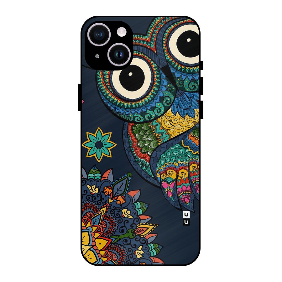 Owl Eyes Metal Back Case for iPhone 14 Plus