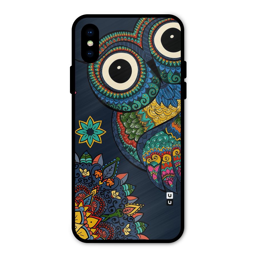 Owl Eyes Metal Back Case for iPhone X