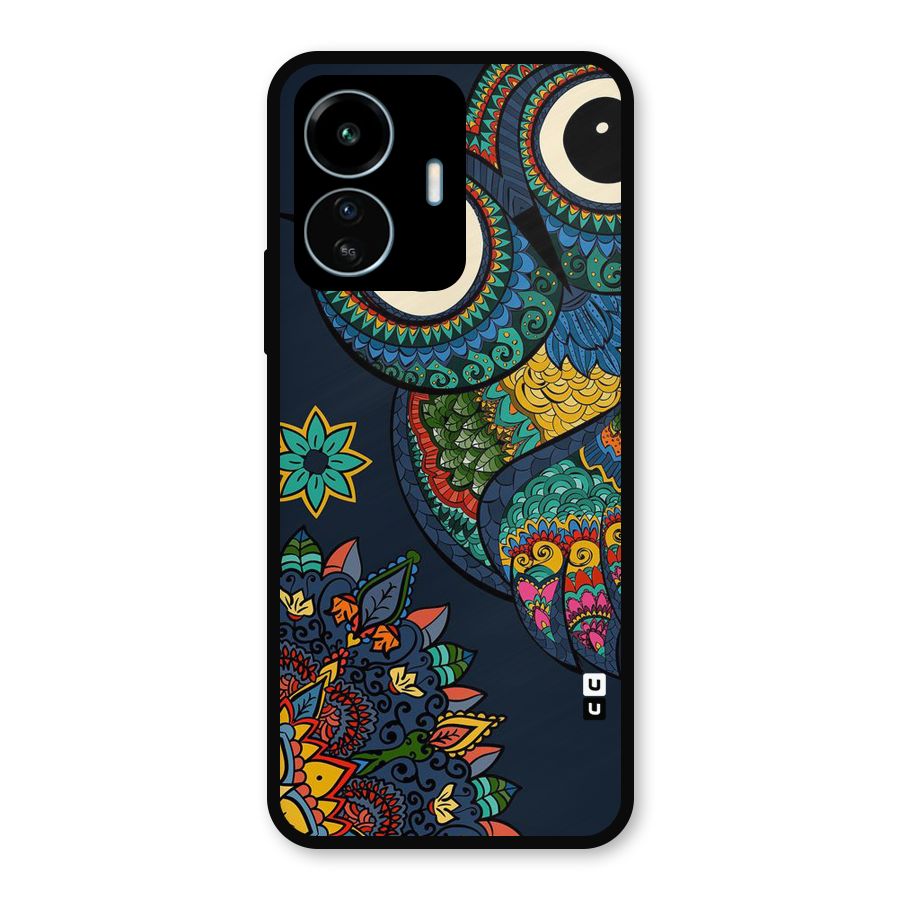 Owl Eyes Metal Back Case for vivo iQOO Z6 Lite 5G