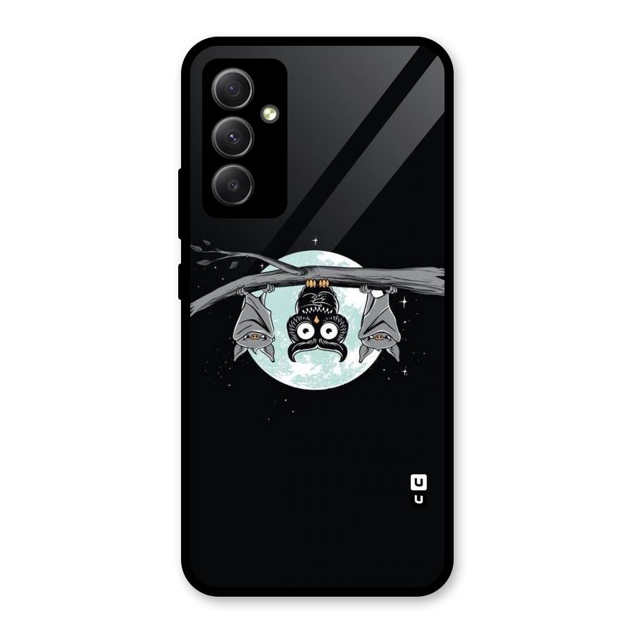 Owl Hanging Glass Back Case for Galaxy A34