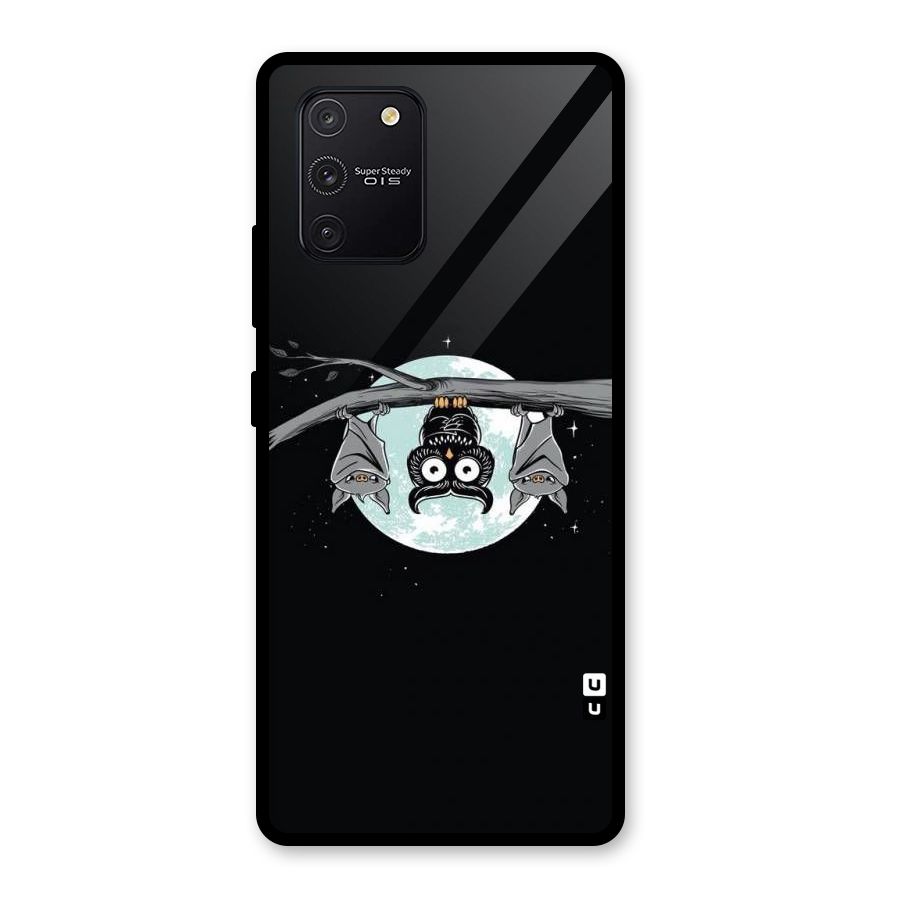 Owl Hanging Glass Back Case for Galaxy S10 Lite