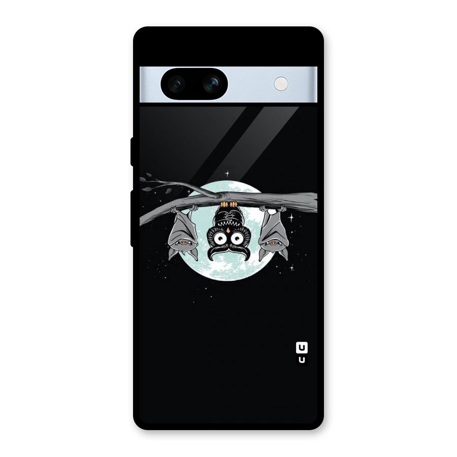 Owl Hanging Glass Back Case for Google Pixel 7a