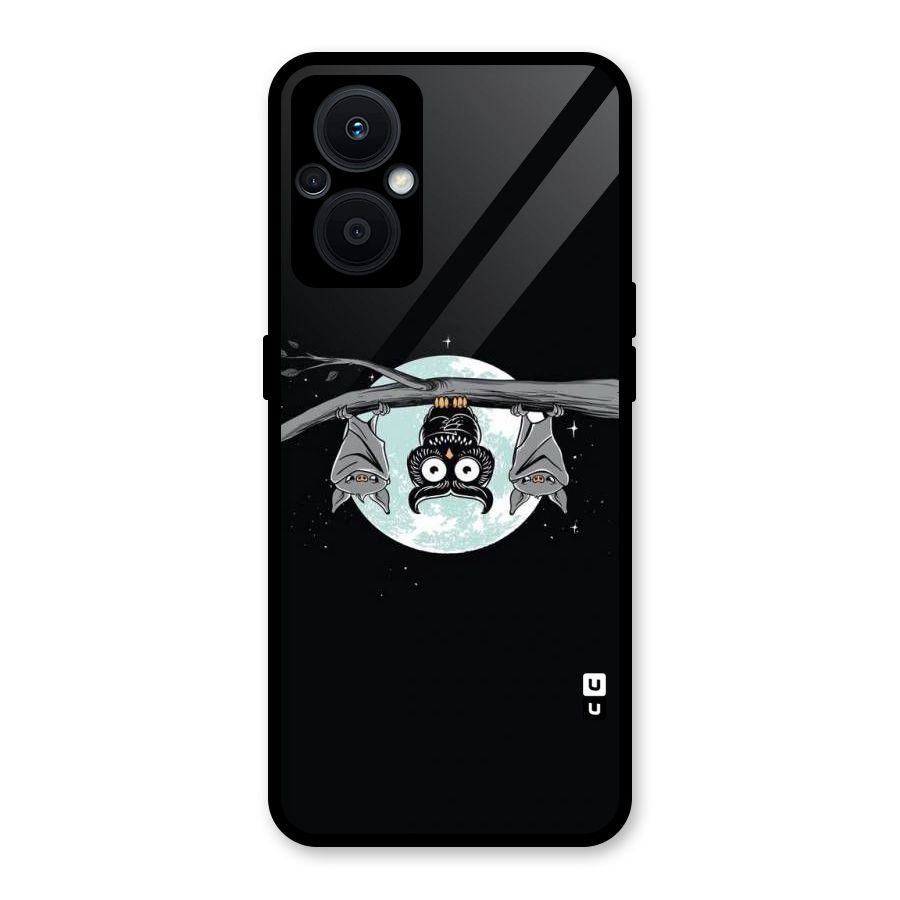 Owl Hanging Glass Back Case for Oppo F21s Pro 5G