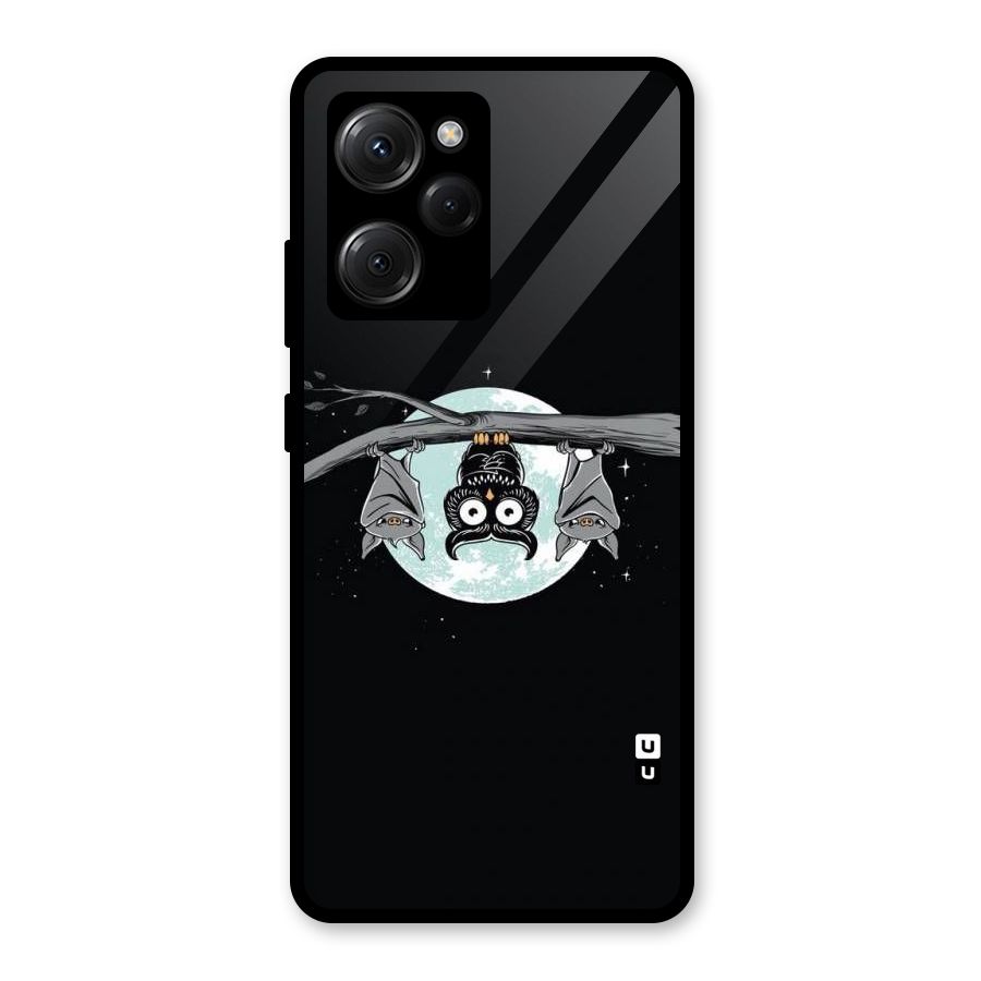 Owl Hanging Glass Back Case for Poco X5 Pro