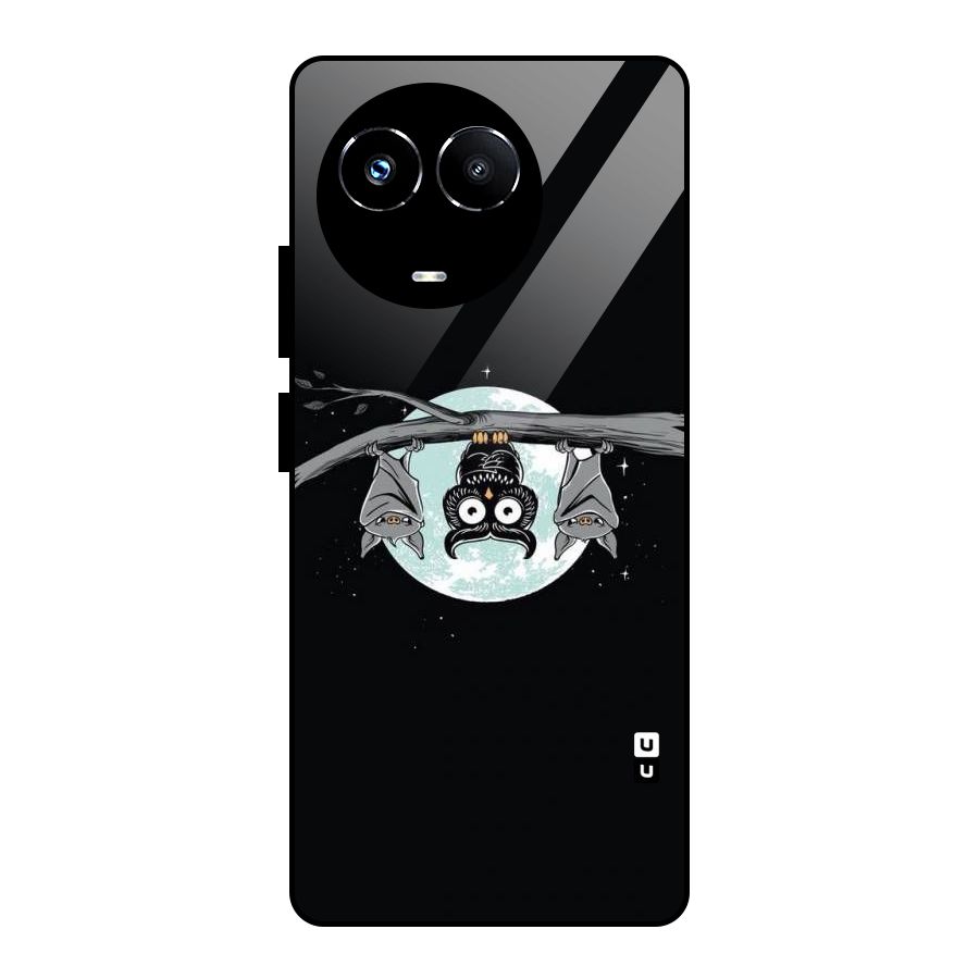 Owl Hanging Glass Back Case for Realme 11X
