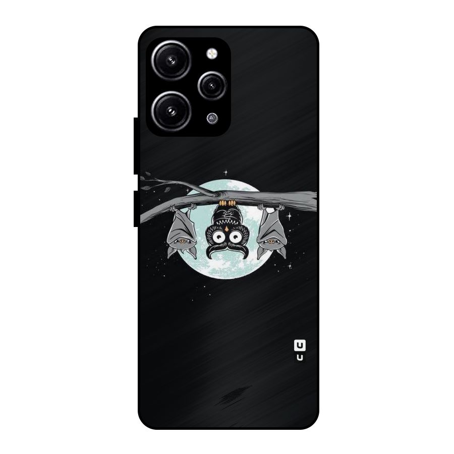 Owl Hanging Glass Back Case for Redmi 12 4G