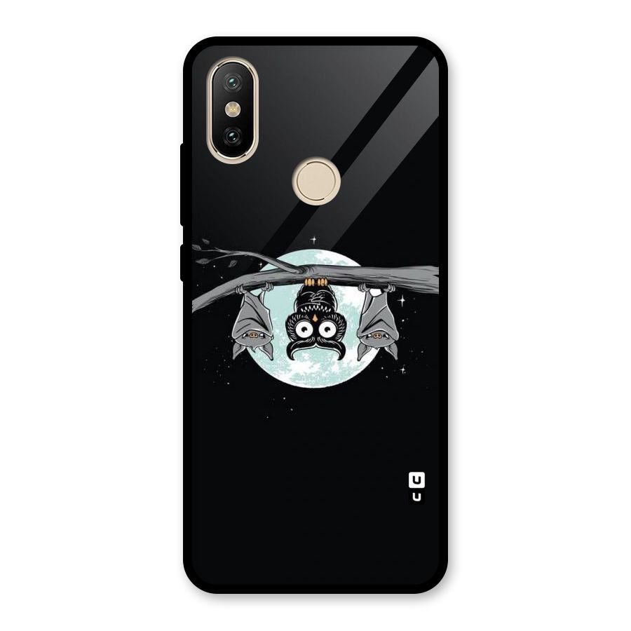 Owl Hanging Glass Back Case for Redmi A2