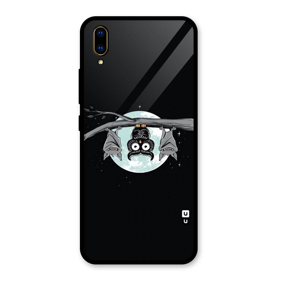 Owl Hanging Glass Back Case for Vivo V11 Pro