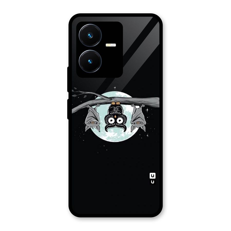 Owl Hanging Glass Back Case for Vivo Y22s