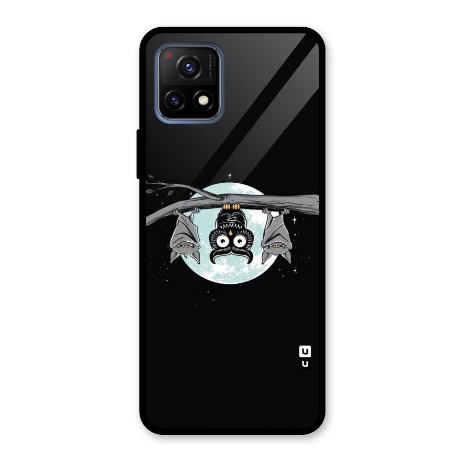 Owl Hanging Glass Back Case for Vivo Y72 5G