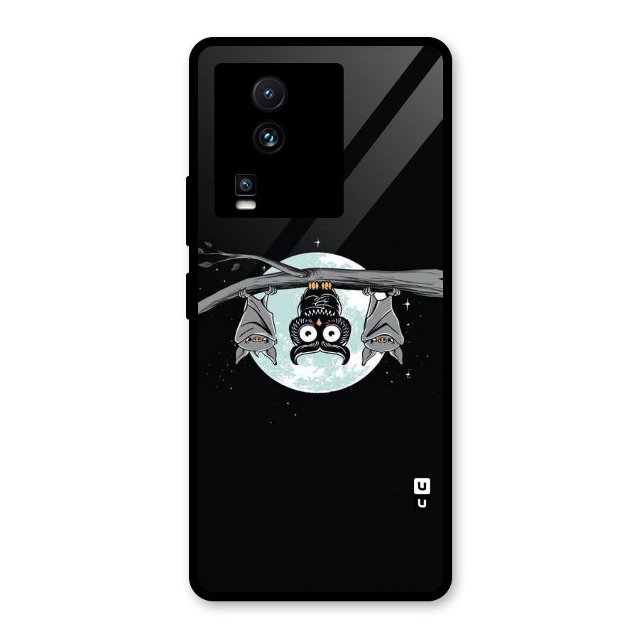 Owl Hanging Glass Back Case for Vivo iQOO Neo 7 Pro