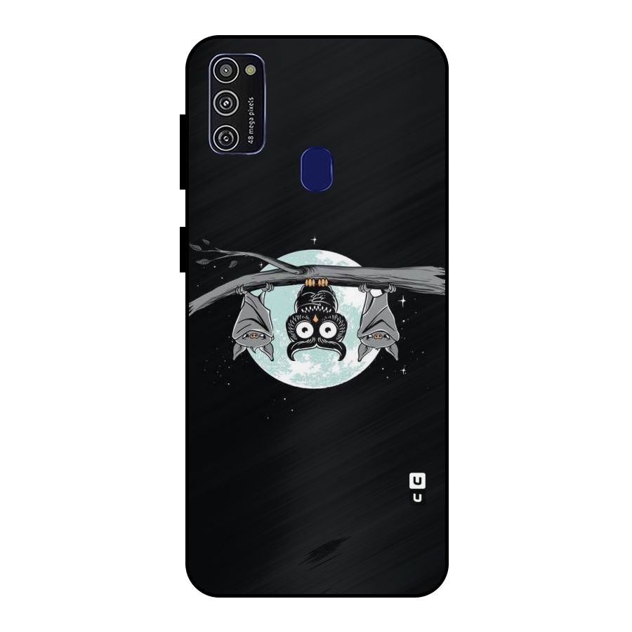 Owl Hanging Metal Back Case for Galaxy M21