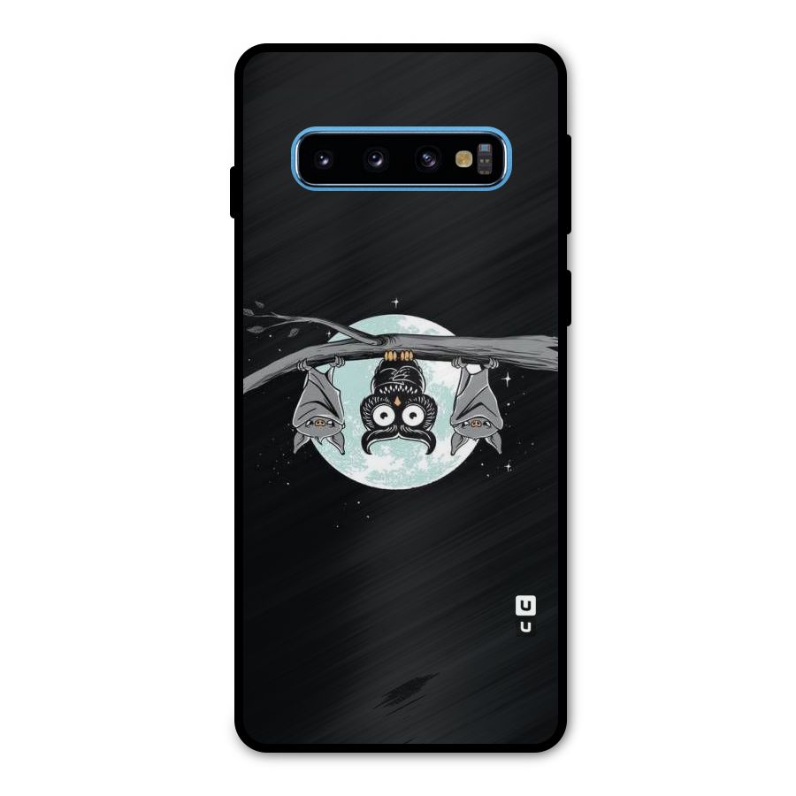 Owl Hanging Metal Back Case for Galaxy S10