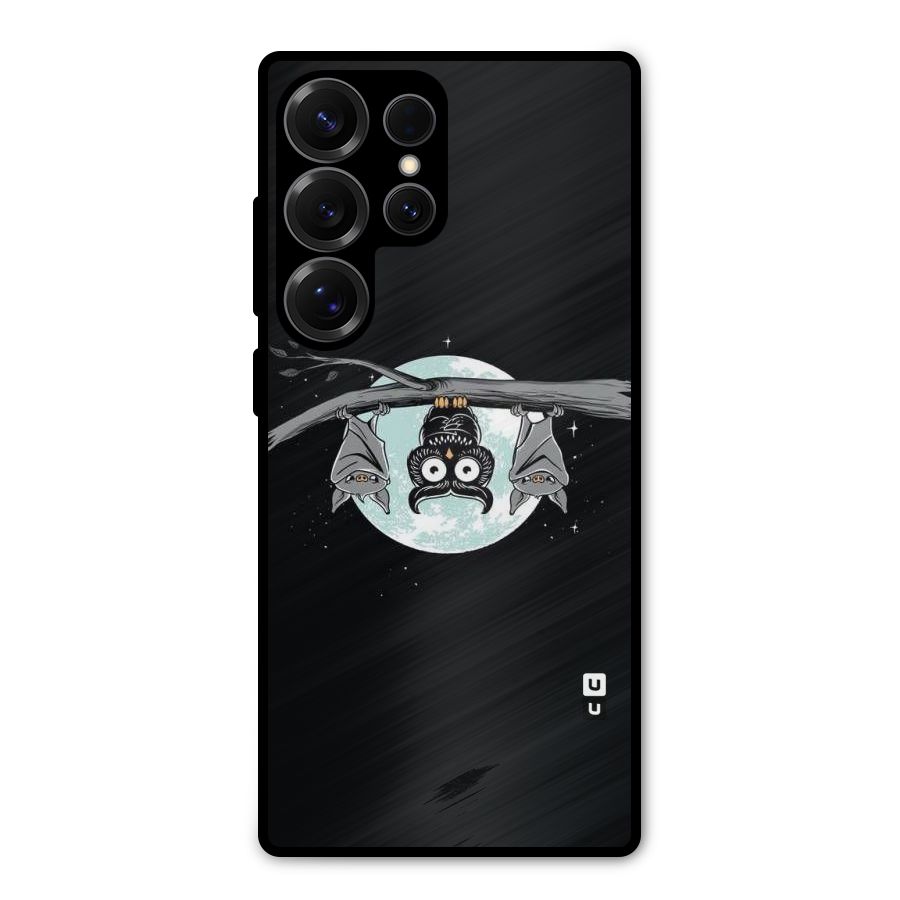 Owl Hanging Metal Back Case for Galaxy S25 Ultra