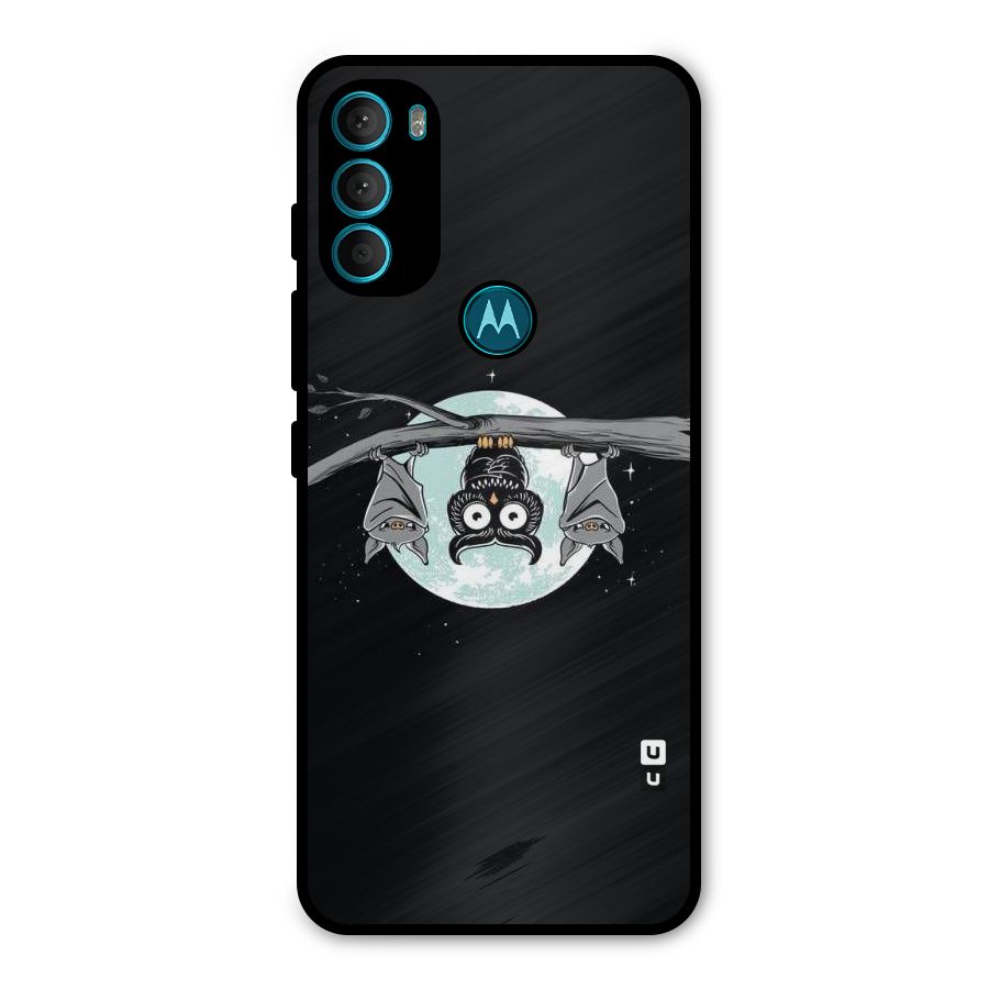 Owl Hanging Metal Back Case for Moto G71 5G