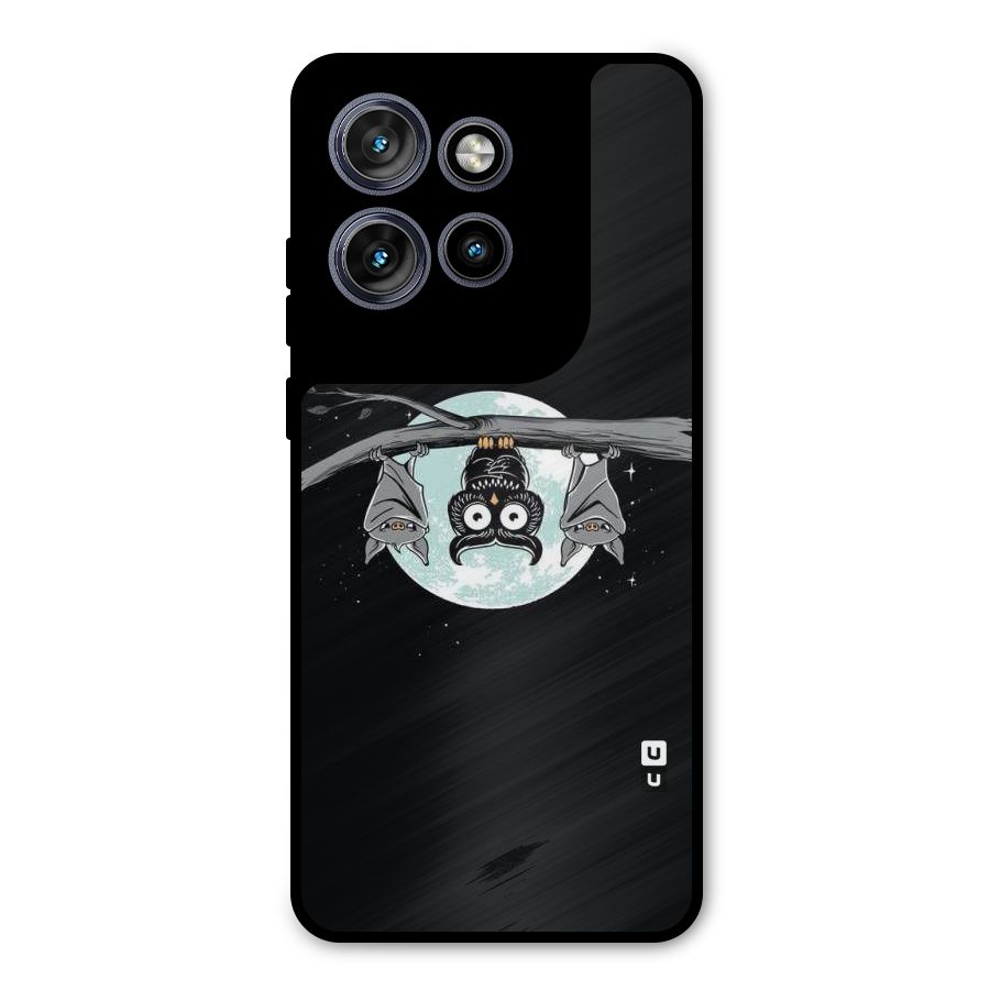 Owl Hanging Metal Back Case for Motorola Edge 50 Neo