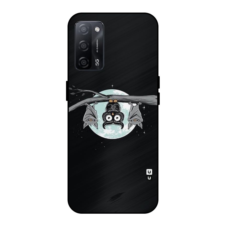 Owl Hanging Metal Back Case for Oppo A53s 5G